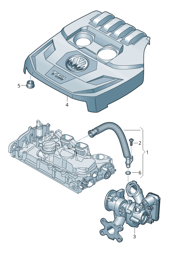 GENUINE 2017-2021 SKODA KODIAQ - ENGINE COVER UNIT 05E103925R