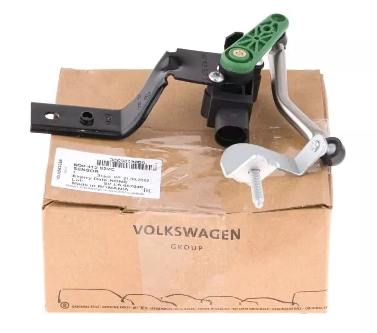 NEW GENUINE 2014-2021 VW GOLF - DRIVER SIDE FRONT SUSPENSION HEIGHT LEVEL SENSOR 5Q0412522C