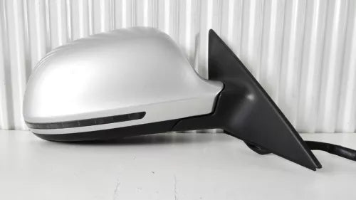 GENUINE2008-2012 AUDI A3 8P - RIGHT SIDE DRIVER SIDE SILVER ELECTRIC WING MIRROR LX7W