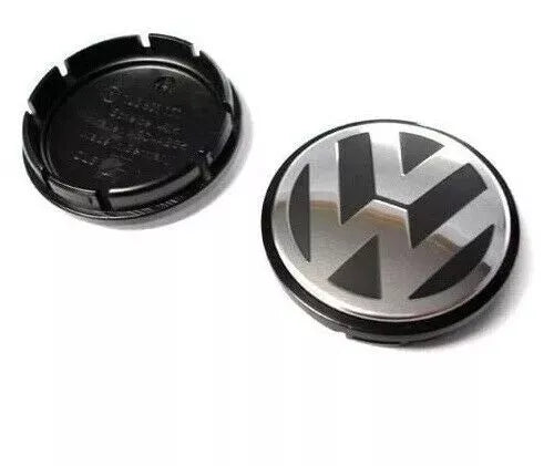 NEW GENUINE 2003-2021 VW VOLKSWAGEN POLO - FOUR ALLOY WHEEL HUB CENTRE CAP SET 55mm 1J0601171XRW