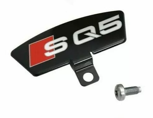 NEW GENUINE 2007-2014 AUDI Q5 SQ5 - FRONT CALIPER SPRING COVER NAME PLATE SET